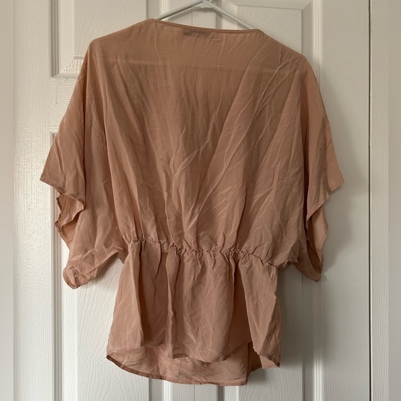 Trina Turk blush pink multicolor sequined blouse - Picture 3 of 3